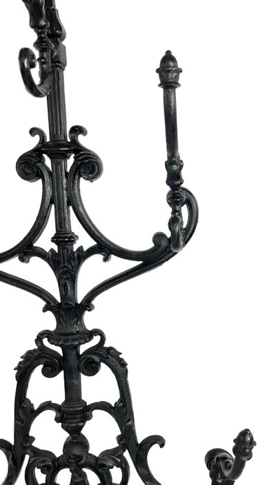 Majestueux Porte-Manteau Porte-Parapluie en Fonte – Style Art Nouveau – 19ème – Brasserie Parisienne