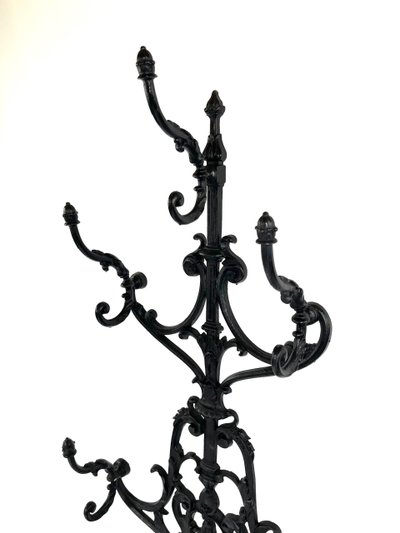 Majestueux Porte-Manteau Porte-Parapluie en Fonte – Style Art Nouveau – 19ème – Brasserie Parisienne