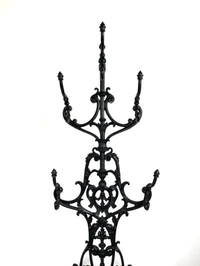 Majestueux Porte-Manteau Porte-Parapluie en Fonte – Style Art Nouveau – 19ème – Brasserie Parisienne