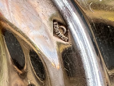 Tazza e piattino in argento massiccio - Maison Boulenger - Monogramma - Punzone Minerve - Fine XIX sec.