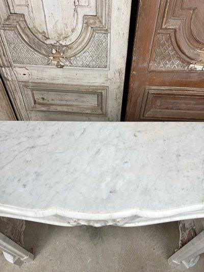 Kamin in Weiß Stil Louis XV Epoche 19.