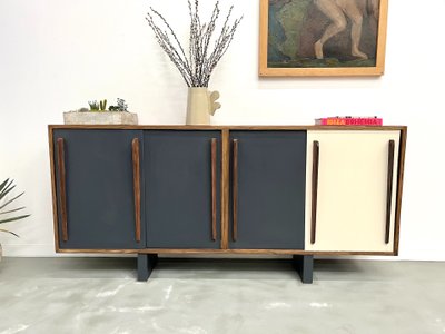 Credenza francese in pino, stile Perriand / Prouvé - 1950 circa