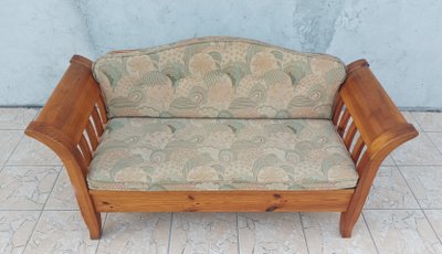 Banquette vintage en pin