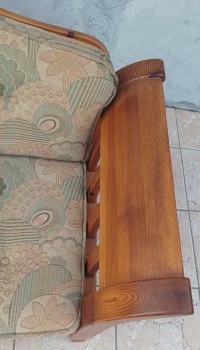 Banquette vintage en pin