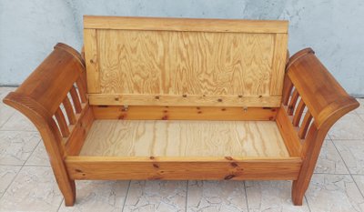Banquette vintage en pin
