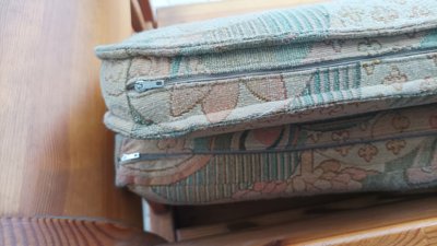 Banquette vintage en pin