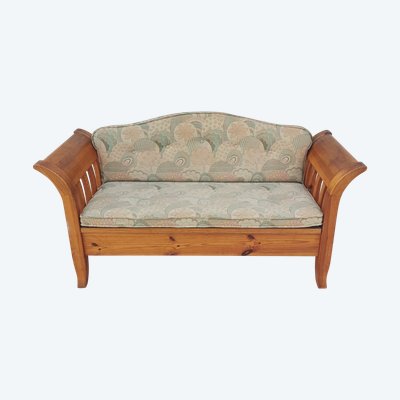 Banquette vintage en pin