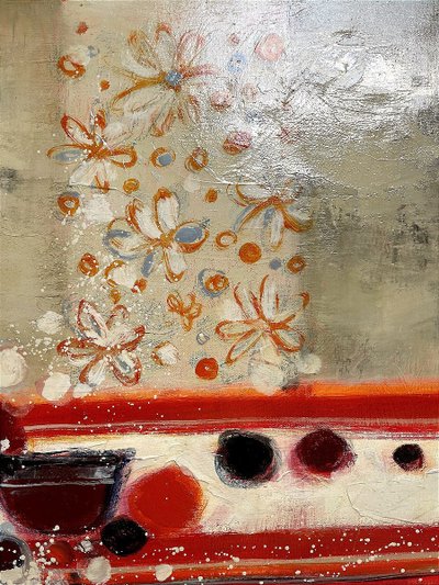 Frédéric Menguy (1927-2007), Oil on canvas, 1970s, "Bouquet de fleurs".