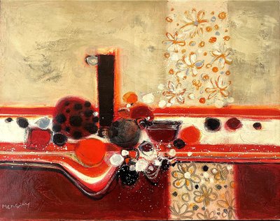 Frédéric Menguy (1927-2007), Oil on canvas, 1970s, "Bouquet de fleurs".