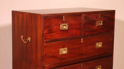 Cassettiera militare o della marina in mogano - XIX secolo