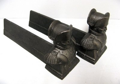 Pair De Chenets à l'Effigie De Napoléon 1er.