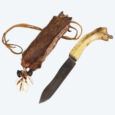 Messer Griff aus Knochen - Kanada / Alaska