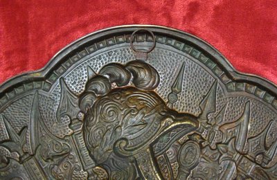 19th century Renaissance-style Bas Relief with the Effigy of Joan of Arc.