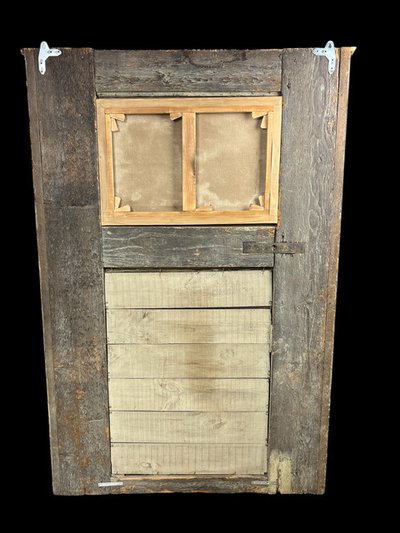 XVIIIth CENTURY LAMQUED WOOD TRUMEAU LOUIS XVI PERIOD WITH ORIGINAL PAINTING