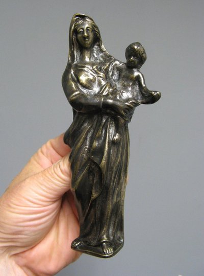 Bronze Virgin Applique 17th century.