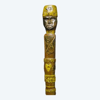 Canne d'Art Populaire De Soldat De l'Armée d'Afrique.