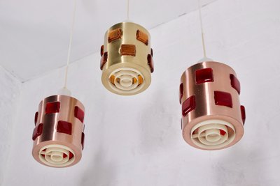 Set of three Swedish pendant lights