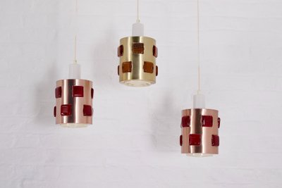 Set of three Swedish pendant lights