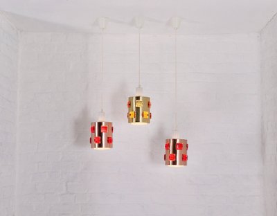 Set of three Swedish pendant lights