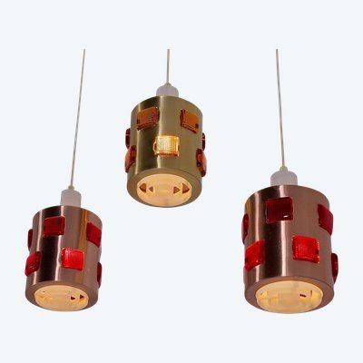 Set of three Swedish pendant lights