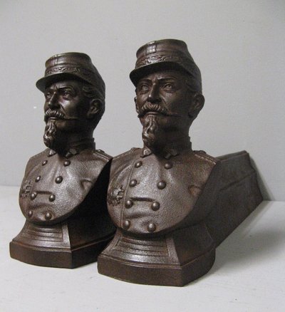 Pair De Chenets à l'Effigie De Napoléon III.
