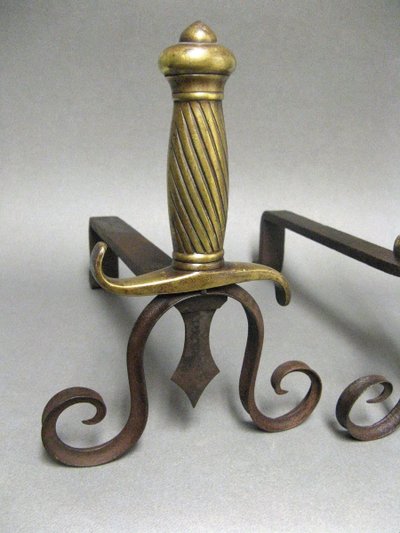 Pair of 19th century Arsenal Chenets.