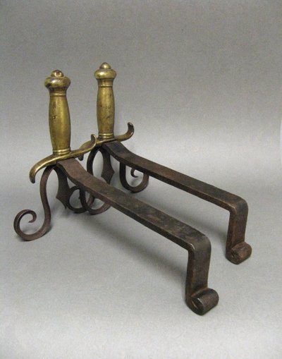Pair of 19th century Arsenal Chenets.