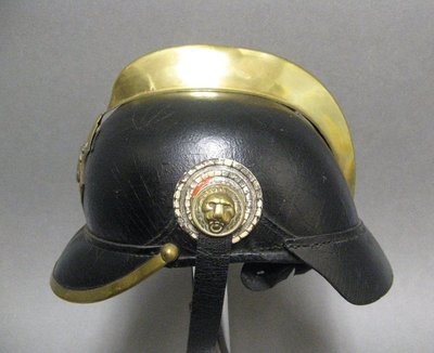 Fireman Helmet II Reich 14/18 War. Hessen WWI.