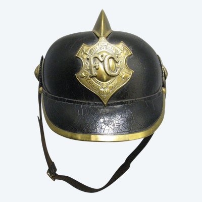 Fireman Helmet II Reich 14/18 War. Hessen WWI.