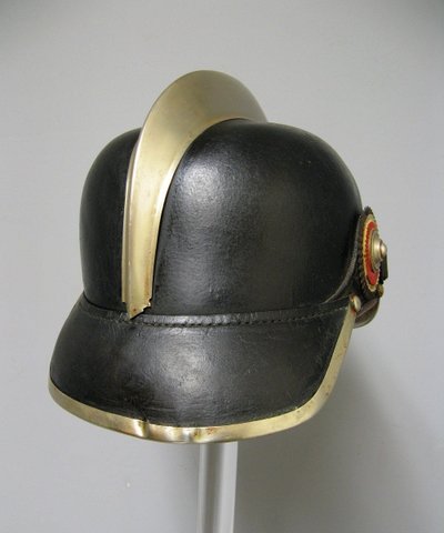 Feuerwehrhelm Aus Dem Zweiten Reich Krieg Von 14/18. Bremen WWI.