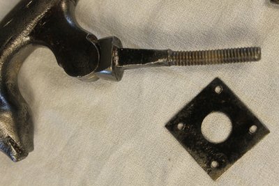 Wrought iron door knocker in the Haute Epoque style, complete 19th century