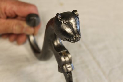 Wrought iron door knocker in the Haute Epoque style, complete 19th century