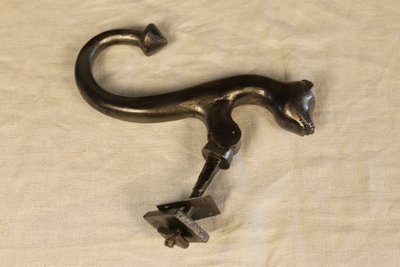Wrought iron door knocker in the Haute Epoque style, complete 19th century