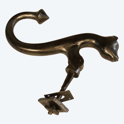 Wrought iron door knocker in the Haute Epoque style, complete 19th century