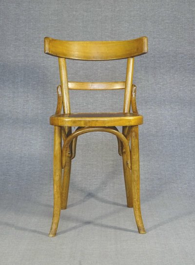 Set von 6 Bistrostühlen FISCHEL Frankreich 1932- Seltene Holzsitze- No Thonet, No Baumann