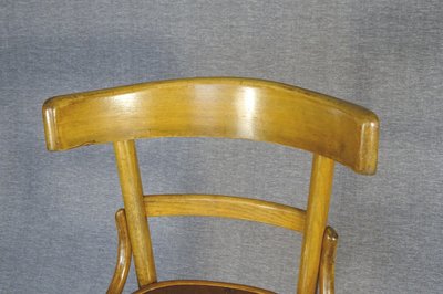 Set von 6 Bistrostühlen FISCHEL Frankreich 1932- Seltene Holzsitze- No Thonet, No Baumann