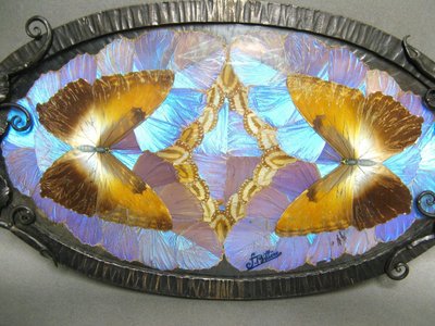 Center De Table Art Nouveau Ailes De Papillons F. Billere .