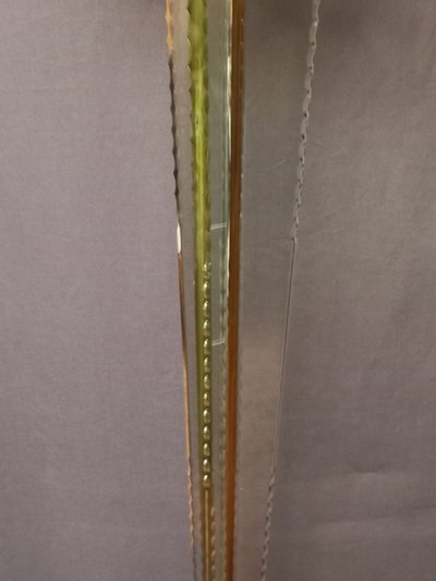 Important lampadaire en cristal de Sèvres et laiton XXe siècle