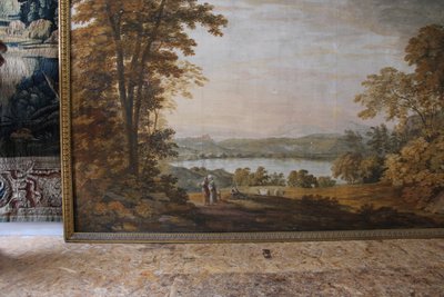 Large canvas painted in the Hubert Robert style, early 20th century