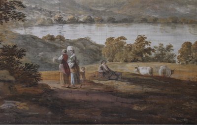 Large canvas painted in the Hubert Robert style, early 20th century
