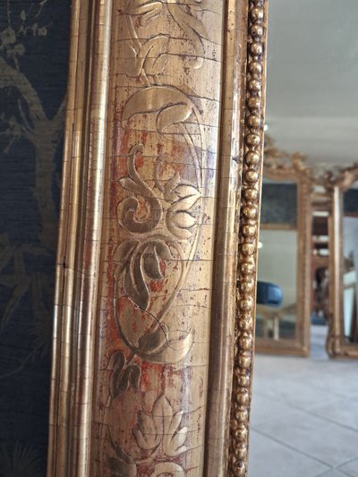 Engraved restoration period mirror 178 x 104