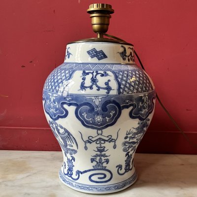 Lamp base, Chinese porcelain