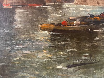Boats in port circa 1900