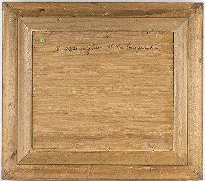 Serge Belloni (1925-2005) - Il Palazzo di Giustizia e i Bouquinistes olio su tavola 1990 ca.