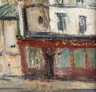 Serge Belloni (1925-2005) - Paris Le Belvedere Öl auf Holz um 1956