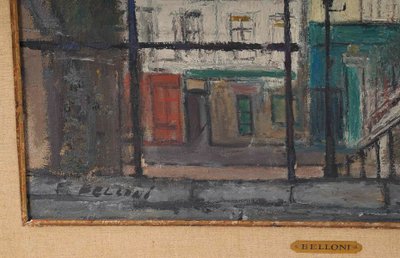 Serge Belloni (1925-2005), The Staircase on the Rue du Calvaire in Montmartre, Oil on canvas, Circa 