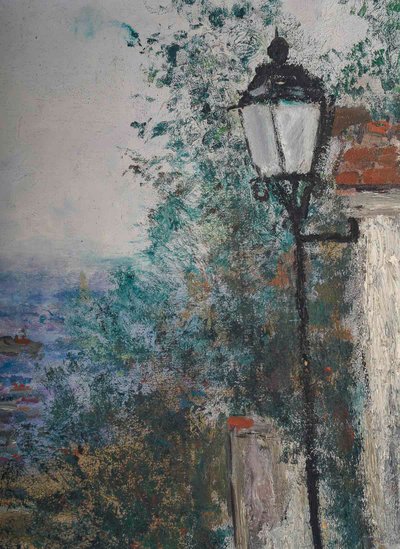 Serge Belloni (1925-2005), The Staircase on the Rue du Calvaire in Montmartre, Oil on canvas, Circa 