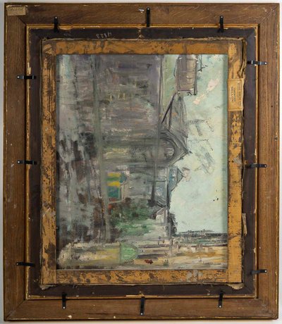 Serge Belloni (1925-2005), The Staircase on the Rue du Calvaire in Montmartre, Oil on canvas, Circa 