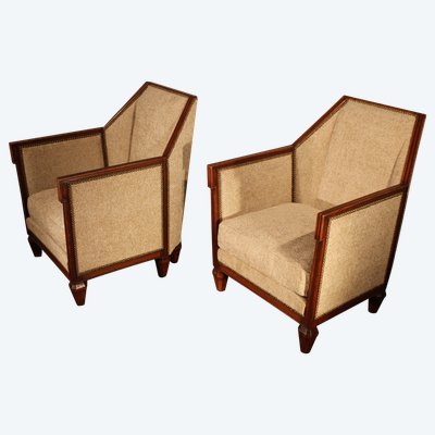 Paire de fauteuils art déco