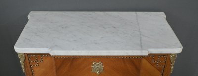 Piccola cassettiera in mogano, stile transitorio Luigi XV / Luigi XVI - Inizio del XX secolo